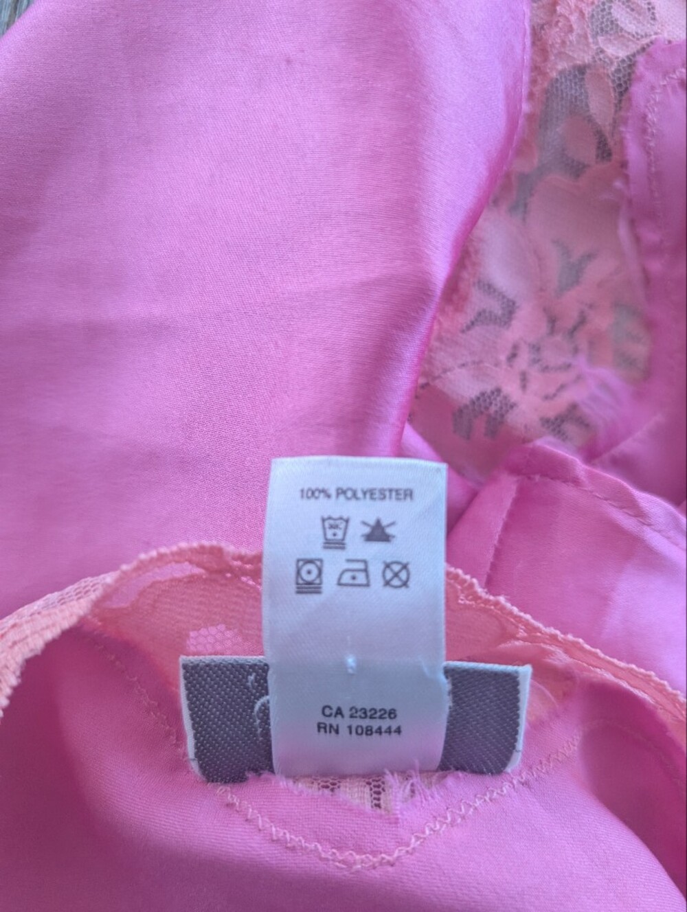 La Senza Pink Satin Lace Cami Top Y2K Lingerie Style Women's Small - Picture 7 of 7